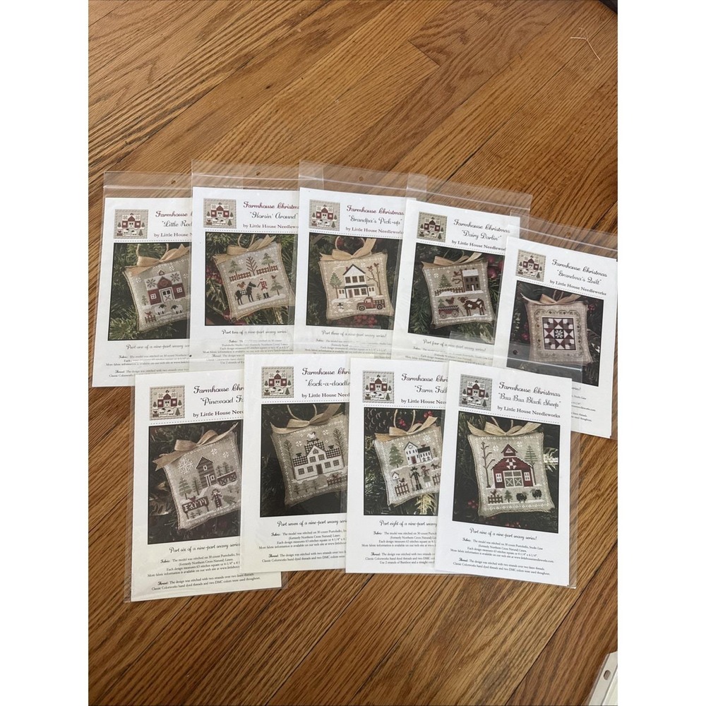 Little House Needleworks Farmhouse Christmas Complete Series. Total of 9.